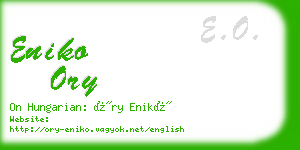 eniko ory business card